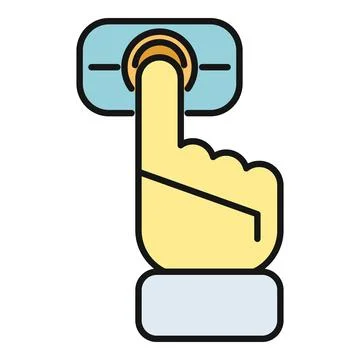 Hand scanning fingerprint for secure biometric identification access Stock Illustration