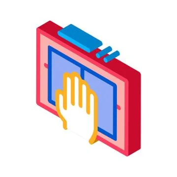 Hand Scanning isometric icon vector illustration イラスト素材