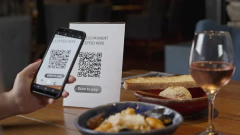 Hand scanning QR code. Stock Footage 164868628