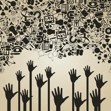 Hand a science 스톡 사진