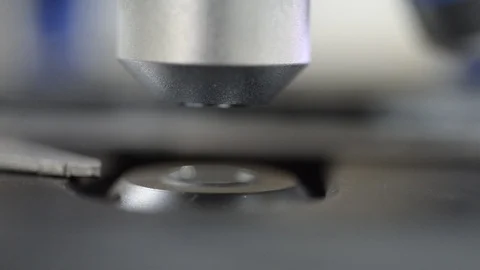 Hand scientis using microscope in laboratory. Stock Footage 105856201