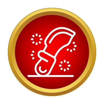 Hand scraper tool icon scraping surface with particles Ilustración de archivo