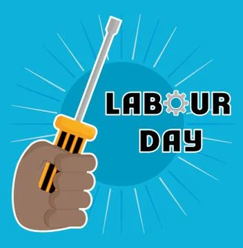 Hand with screwdriver tool Illustration