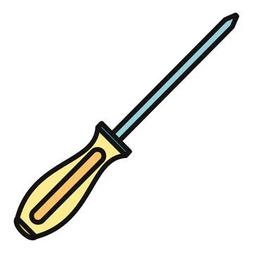Hand screwdriver tool for repair and construction work Stock Illustration