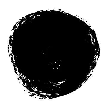 Hand-scribbled crayon circles with pastel texture. Paint oval shapes and wax Stock Illustration