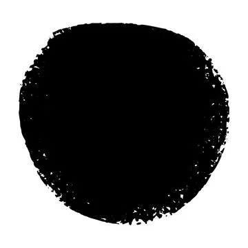Hand-scribbled crayon circles with pastel texture. Paint oval shapes and wax Stock Illustration