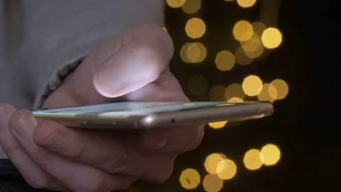 Hand scrolling browsing on a smartphone Stock Footage 81927498