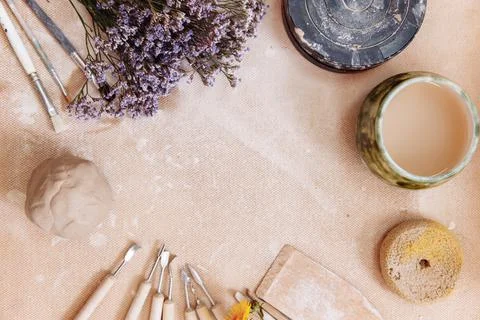 Hand sculpting tools. Stock Photos