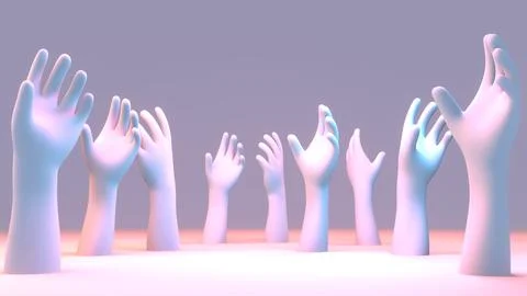 Hand sculptures Stock Illustration
