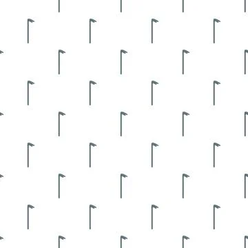 Hand scythe tool repeating pattern on white background Stock Illustration