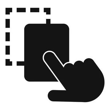 Hand selecting area on smartphone screen using touchscreen technology Stock Illustration