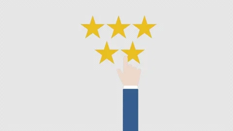 Hand Selecting Five Star Customer Rating and Satisfaction Review Animation Stock Footage 339763291
