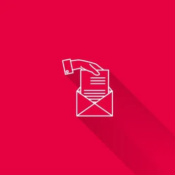Hand sending letter Illustrazione stock