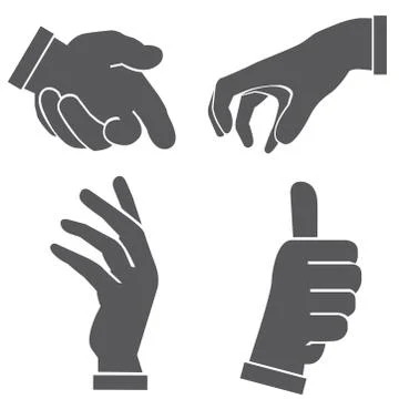 Hand set Stock Illustration
