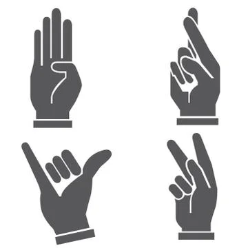 Hand set Stock Illustration