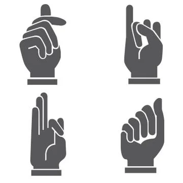 Hand set Stock Illustration