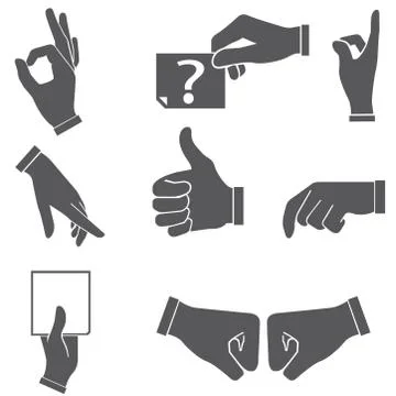 Hand set Stock Illustration