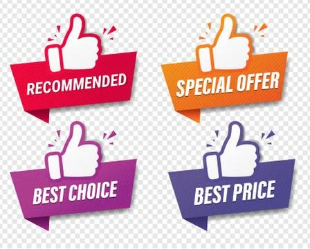 Hand Set Recommended With Transparent Background Stock Illustration