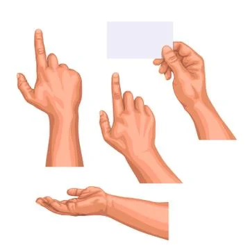 Hand set on white Stock Illustration