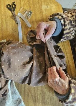 Hand Sewing Clothes Stock Photos