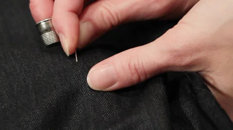 Hand sewing Stock Footage 29811191