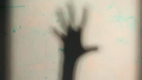 Hand shadow on the wall Stock Footage 166643142