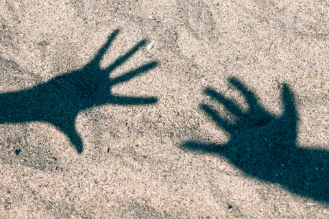 Hand shadows Stock Photos
