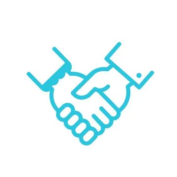 Hand shake. From blue icon set Stock Illustration