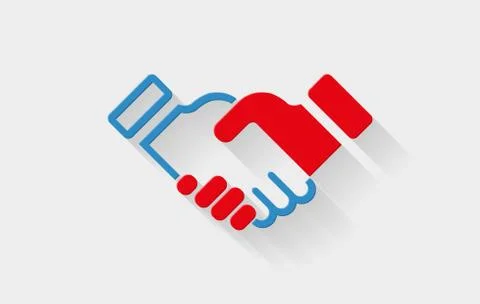 Hand Shake Icon Stock Illustration