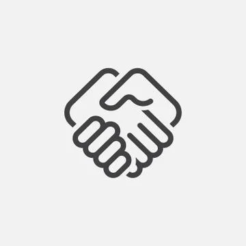 Hand shake icon Illustrazione stock