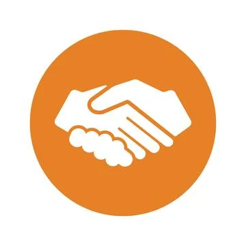 Hand Shake icon. Stock Illustration