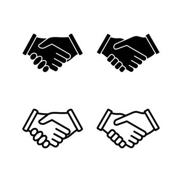 Hand shake icon vector. business handshake. contract agreement. partnership Stock Illustration
