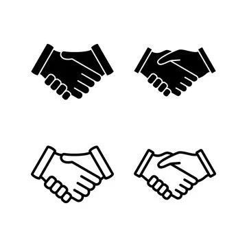 Hand shake icon vector. business handshake. contract agreement. partnership Stock Illustration