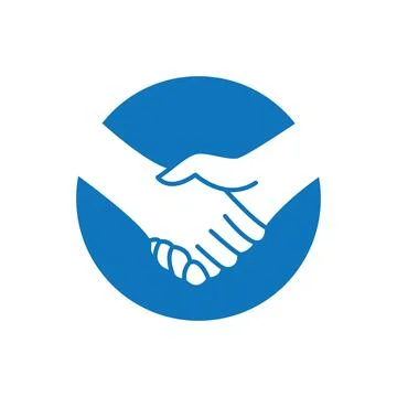 Hand Shake logo Stock-Illustration