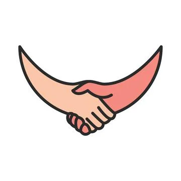 Hand Shake logo Illustrazione stock