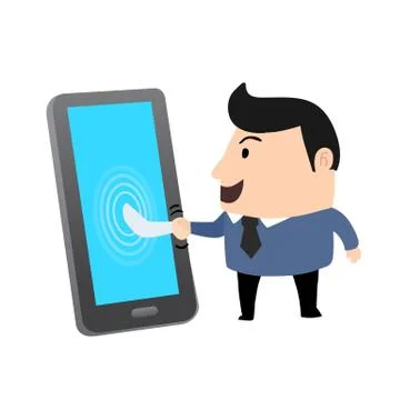 Hand shake with tablet Stock Illustration