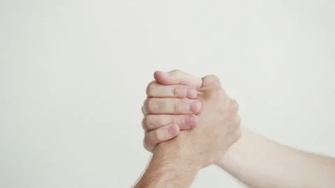 Hand Shake Two Friendly Partners Person Close-up Shot 4k Stock Footage 161793788