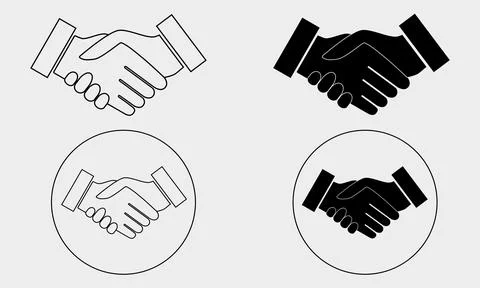 Hand shake vector icon design Stock Illustration