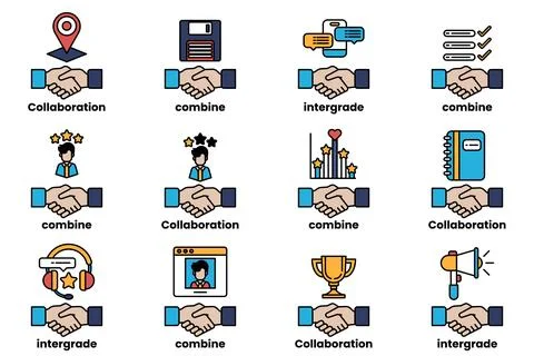 A hand shaking another hand, which represents collaboration and teamwork Stock-Illustration
