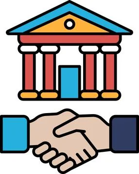 A hand shaking a building with a red door Ilustración de archivo