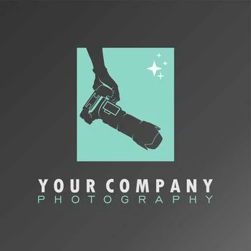 Hand shape design that is holding a professional camera. Illustrazione stock