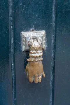 Hand Shape Door Knocker Stock Photos