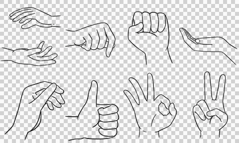 Hand shapes 스톡 일러스트