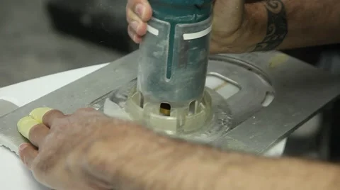 Hand  shaping a surfboard Video stock 62357175