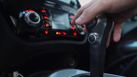 Hand Shifting Automatic Car Gear Stock Footage 336643750