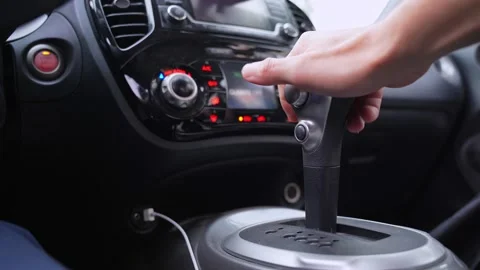 Hand Shifting Automatic Gear Lever Stock Footage 334395934
