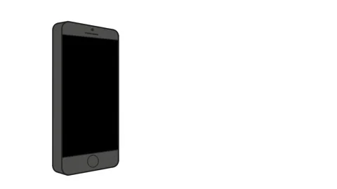 Hand with shopping bag pops out of a smartphone animation. Video stock 320239221