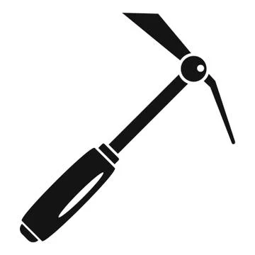 Hand shovel dig icon, simple style Illustrazione stock