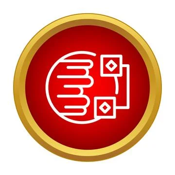 Hand showing data network connection diagram icon Stock Illustration