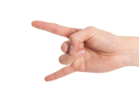 Hand showing devil horns Stock Photos
